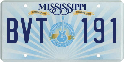 MS license plate BVT191
