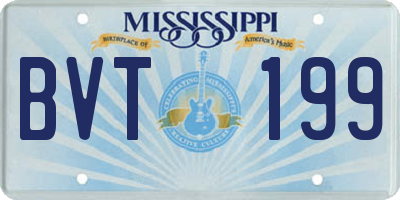 MS license plate BVT199