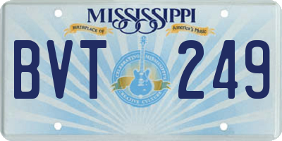 MS license plate BVT249