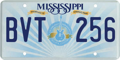 MS license plate BVT256