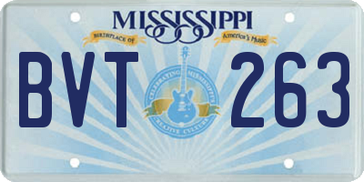 MS license plate BVT263