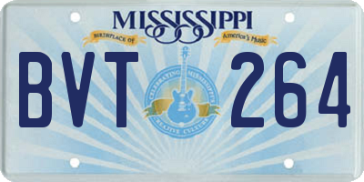 MS license plate BVT264