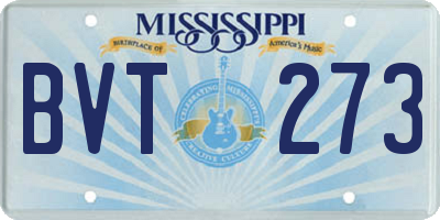MS license plate BVT273