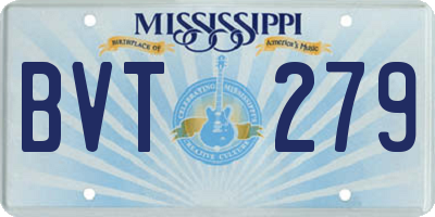 MS license plate BVT279