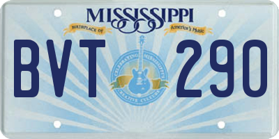 MS license plate BVT290