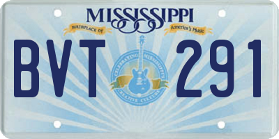 MS license plate BVT291