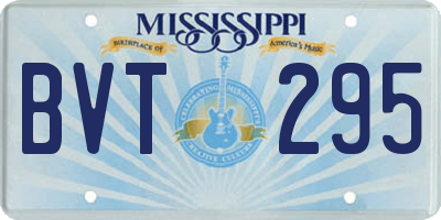 MS license plate BVT295