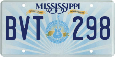 MS license plate BVT298