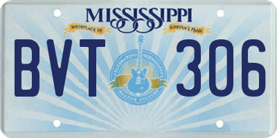 MS license plate BVT306