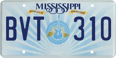 MS license plate BVT310