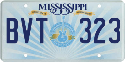 MS license plate BVT323