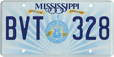 MS license plate BVT328