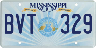 MS license plate BVT329