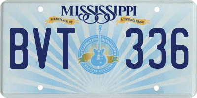 MS license plate BVT336