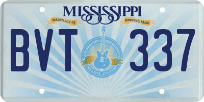 MS license plate BVT337