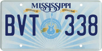MS license plate BVT338