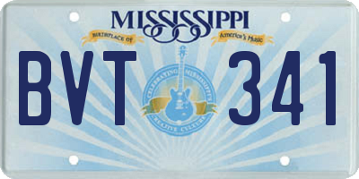 MS license plate BVT341