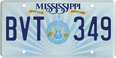 MS license plate BVT349