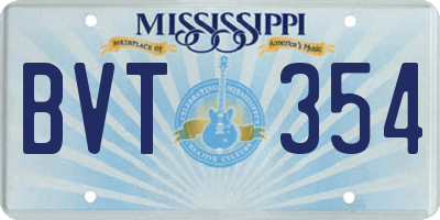 MS license plate BVT354