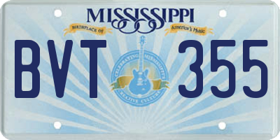 MS license plate BVT355