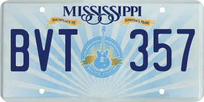 MS license plate BVT357