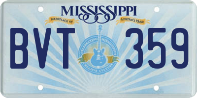 MS license plate BVT359