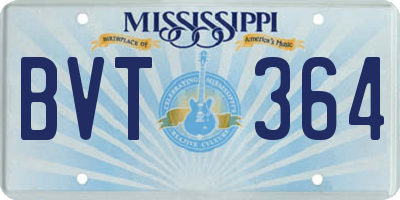 MS license plate BVT364