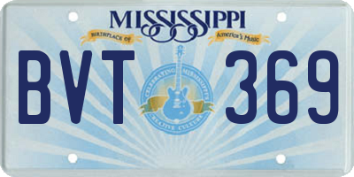 MS license plate BVT369