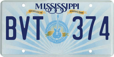MS license plate BVT374