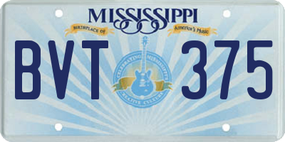 MS license plate BVT375
