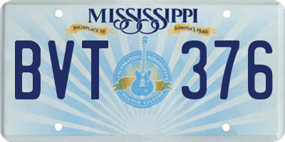 MS license plate BVT376