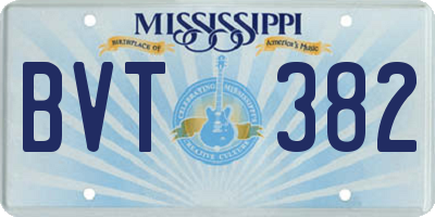 MS license plate BVT382