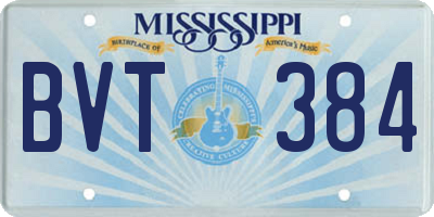 MS license plate BVT384