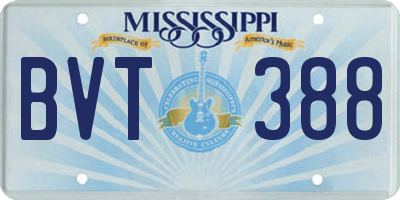 MS license plate BVT388