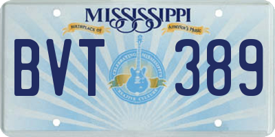 MS license plate BVT389