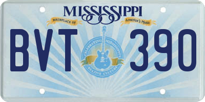MS license plate BVT390