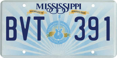 MS license plate BVT391