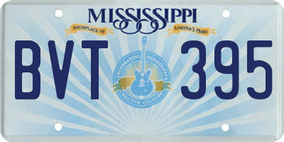 MS license plate BVT395
