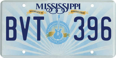 MS license plate BVT396