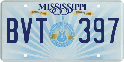 MS license plate BVT397