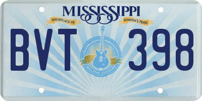 MS license plate BVT398