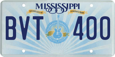 MS license plate BVT400