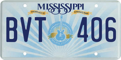MS license plate BVT406
