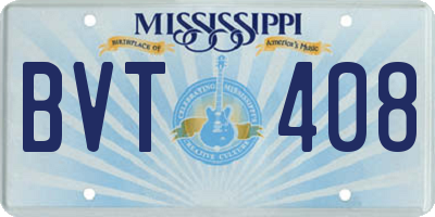 MS license plate BVT408