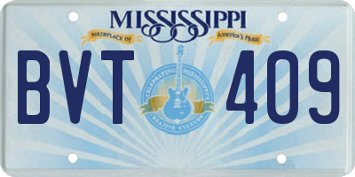 MS license plate BVT409