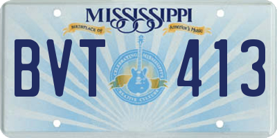 MS license plate BVT413