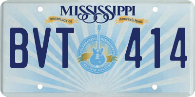MS license plate BVT414