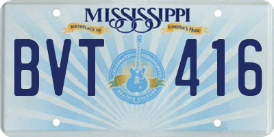 MS license plate BVT416