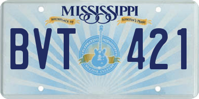 MS license plate BVT421