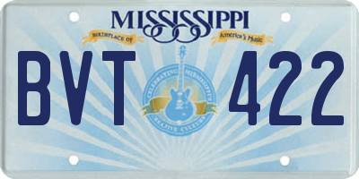 MS license plate BVT422